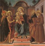 Francesco di Stefano called Pesellino The Virgin and Child Surrounded (mk05) USA oil painting artist